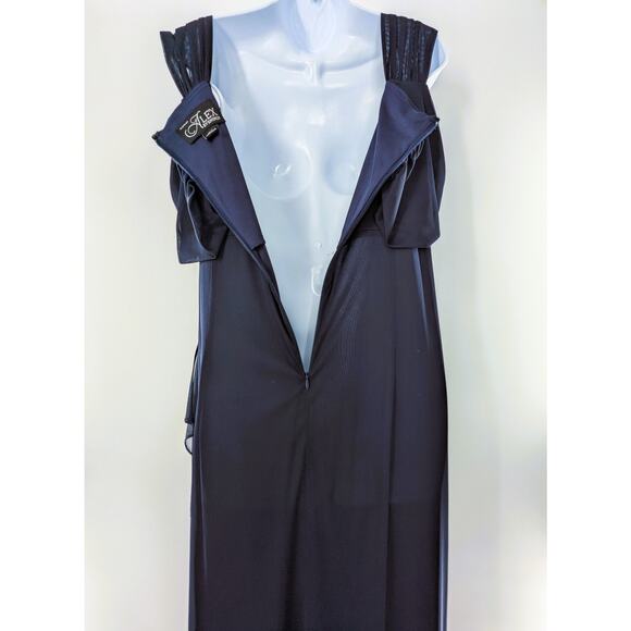 ALEX Evenings Navy Blue Dress Formal Gown Long Maxi Plus NEW - Picture 11 of 14
